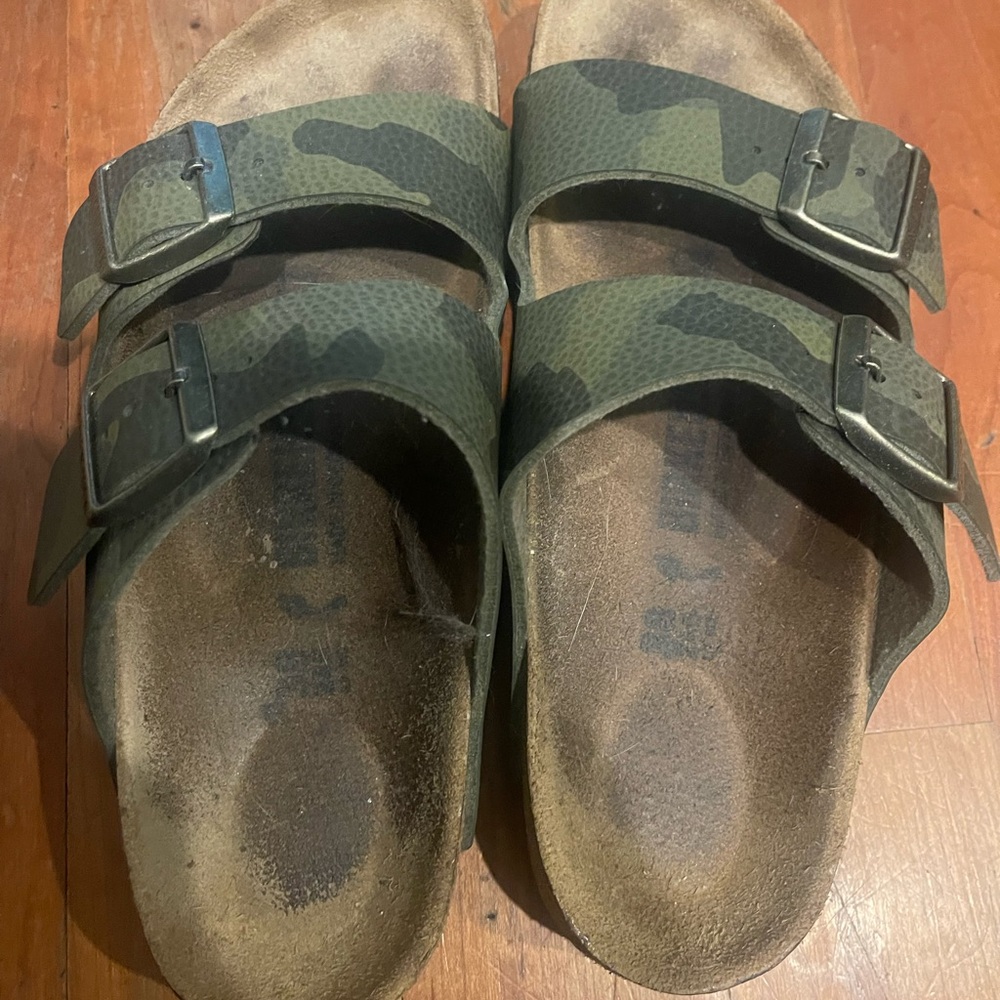 Green Camouflage Birkenstocks